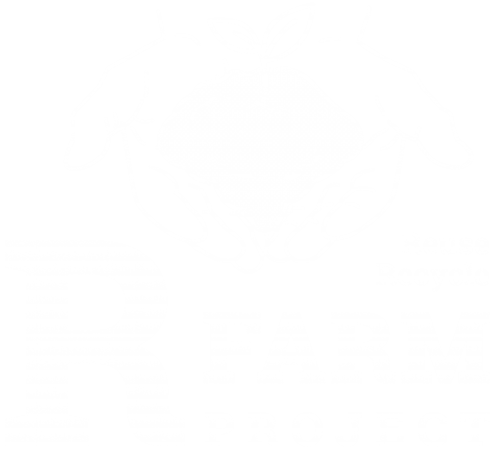 ロゴ　 R FARM PROJECT　白